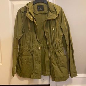 Green army jacket. size small. brand love tree. worn once